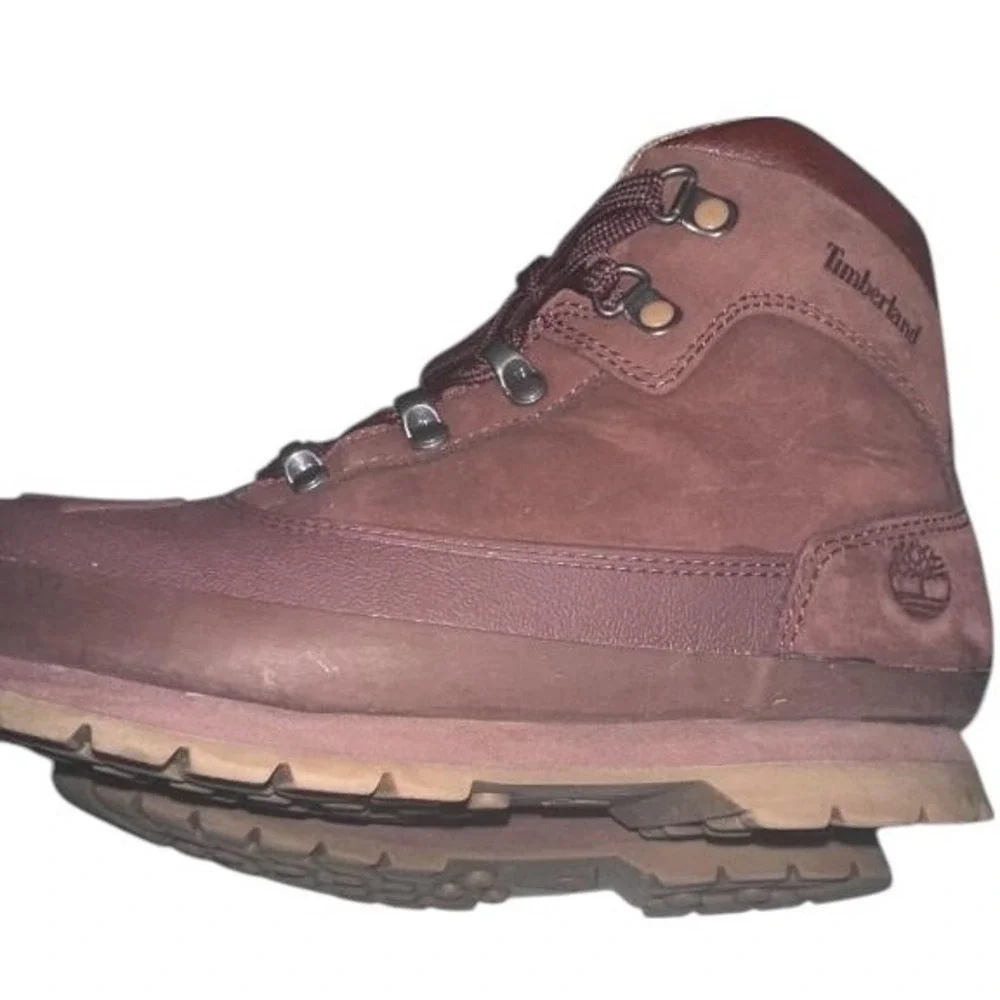 Timberland Youth Size 4.5 Burgundy‎ Euro Hiker Hiking Boots AJ-566